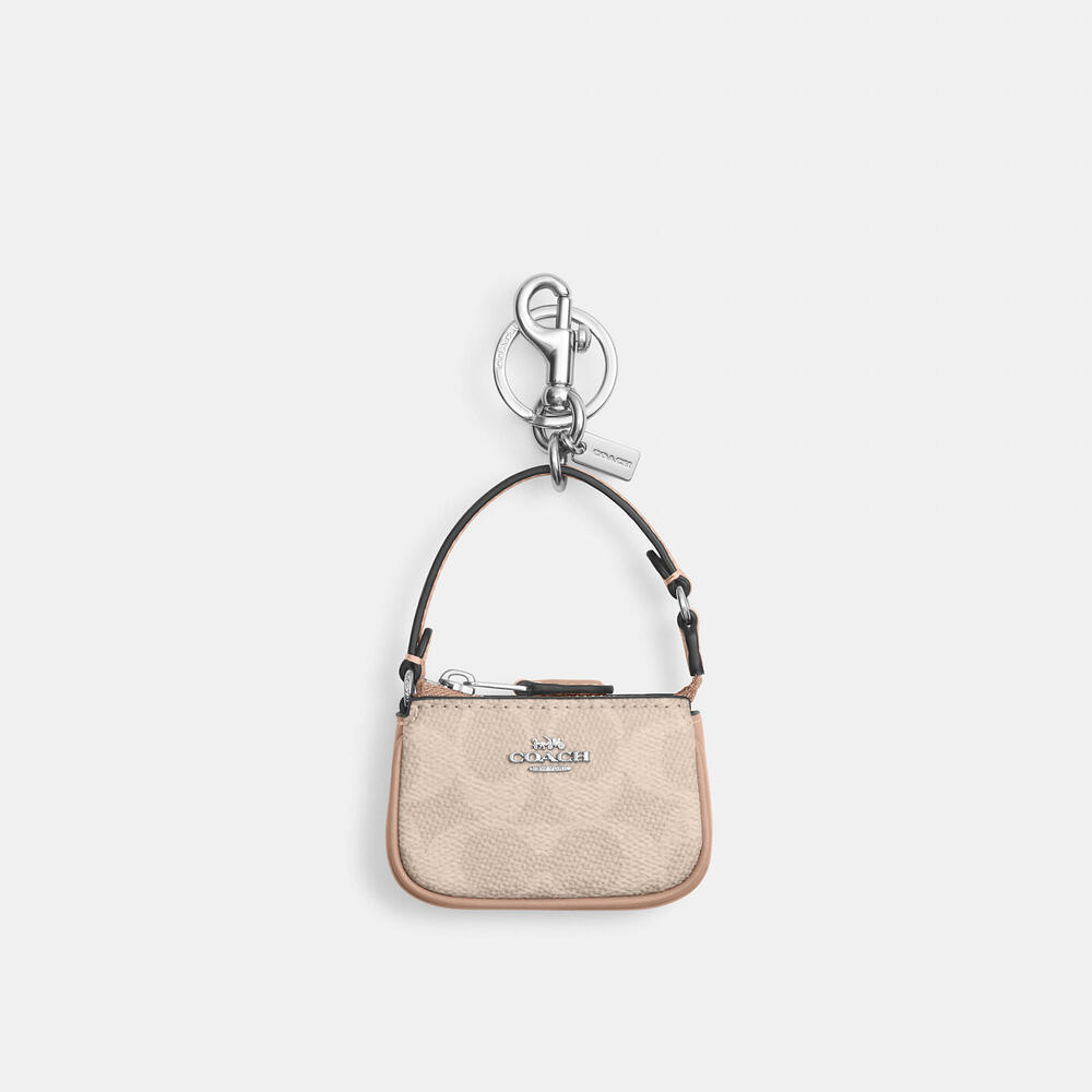 Coach Mini Nolita Bag Charm In Signature Canvas NWT - Picture 3 of 5